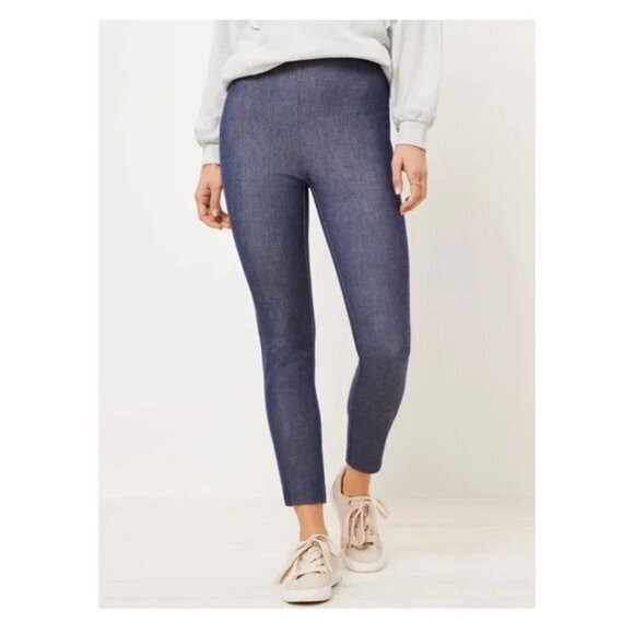 Loft Side Zip Flat Front High Waist Skinny Pants - Size 10 Tall - Picture 1 of 11